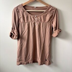s.Oliver Light Brown Henley Top